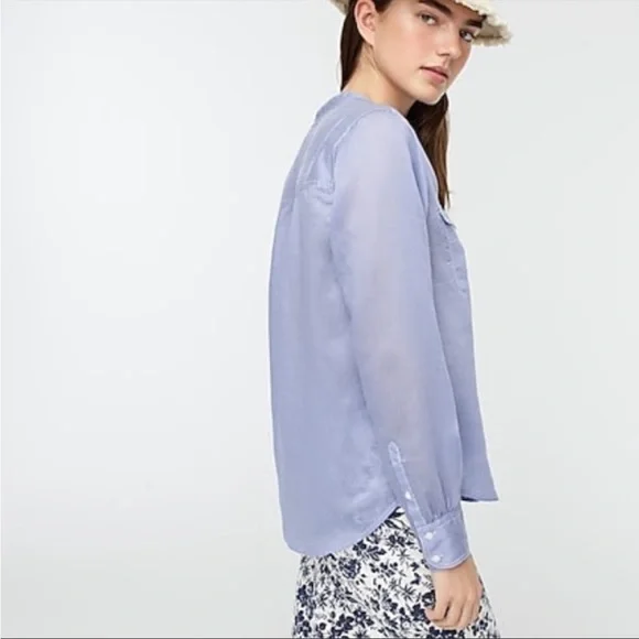 NWT J.Crew Classic popover shirt in Stripe - Picture 2 of 11